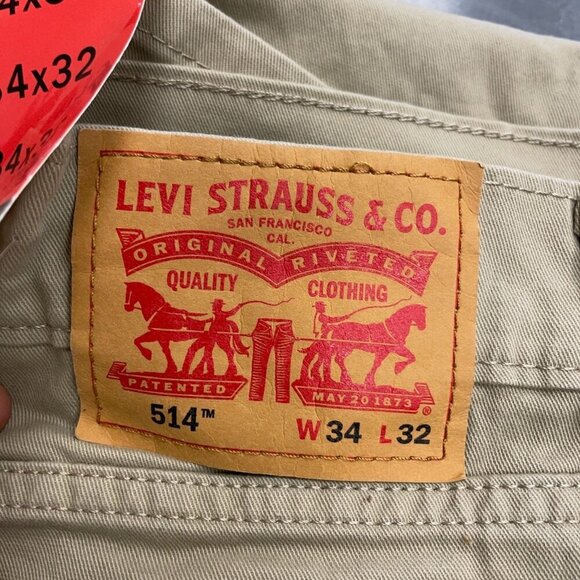 NEW Levis 514 Men's 34x32 Straight Stretch Chino Pants - Picture 5 of 9